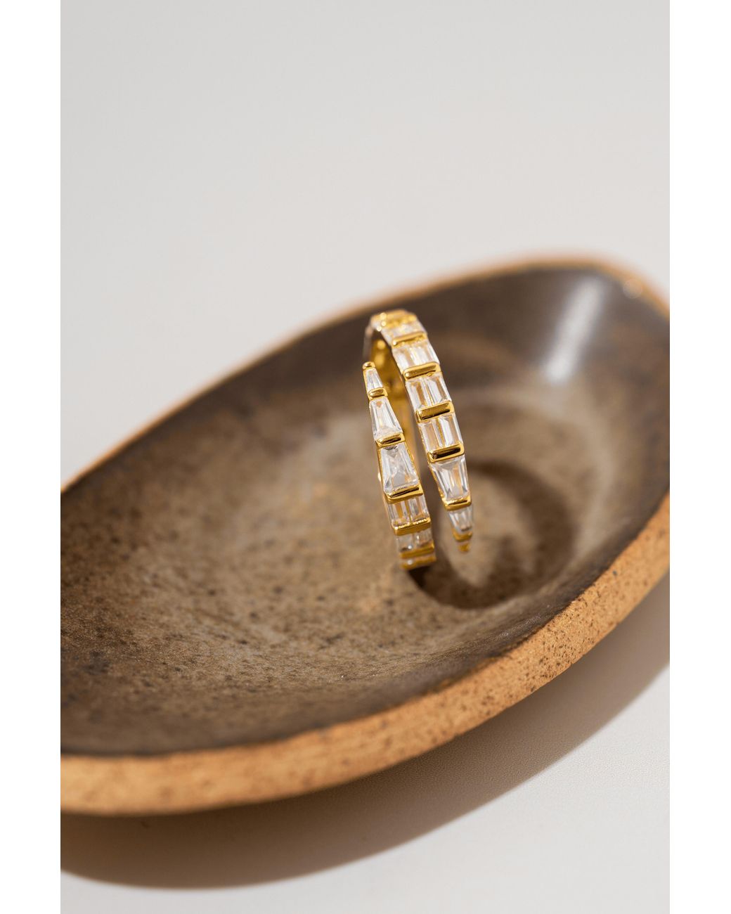 Zynnia Collective Metallic Studded Wrap Ring