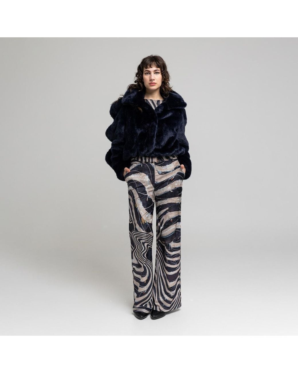 ARTISTA Blue Thia Mid-Rise Pants