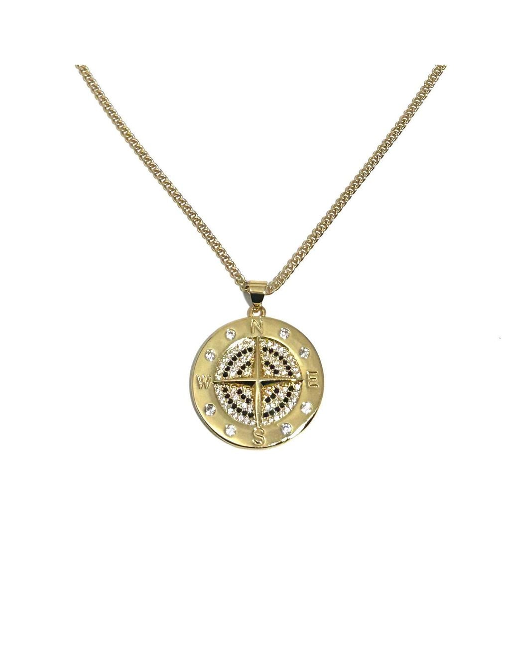 Rachel Nathan Metallic Compass Necklace
