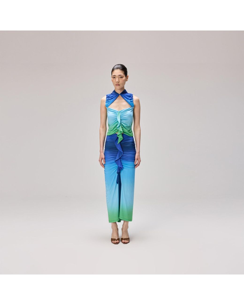 Herfetch Blue Bodrum Top-Multicolur