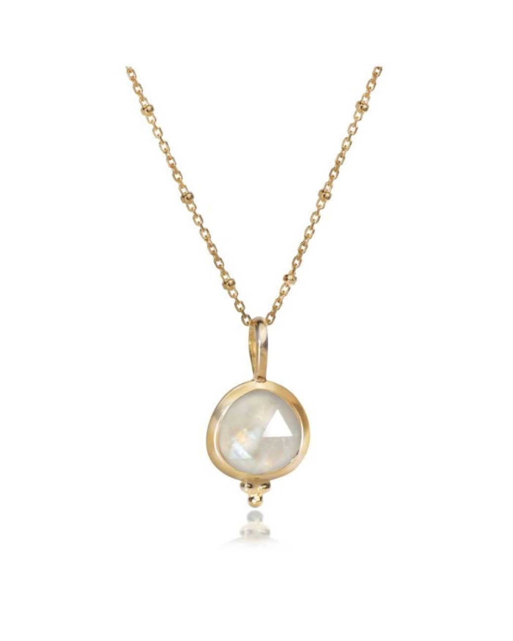 The Jewellery Store London Metallic Moonstone 'You Are Loved' Necklace