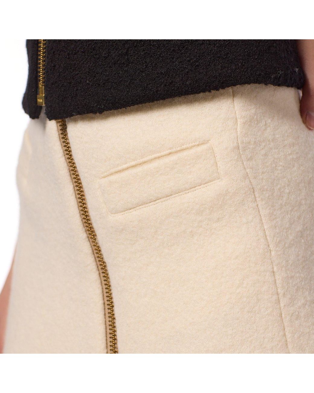F.j.k by Farah Kadhimi Natural Emily The Ivory High Waisted Flirty Skirt