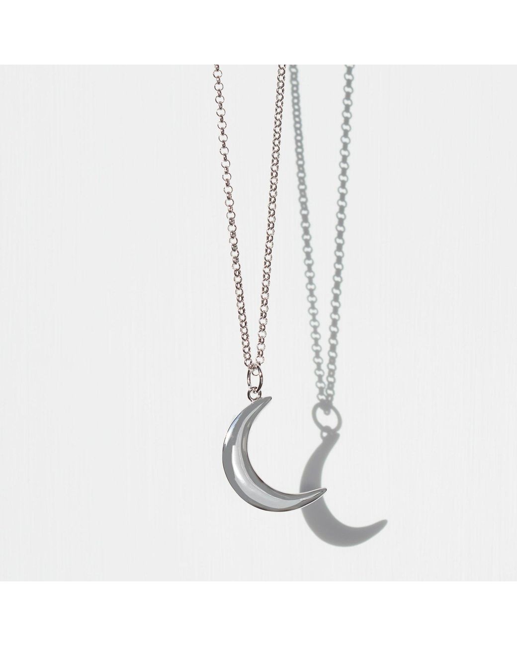 Muru Metallic Crescent Moon Necklace