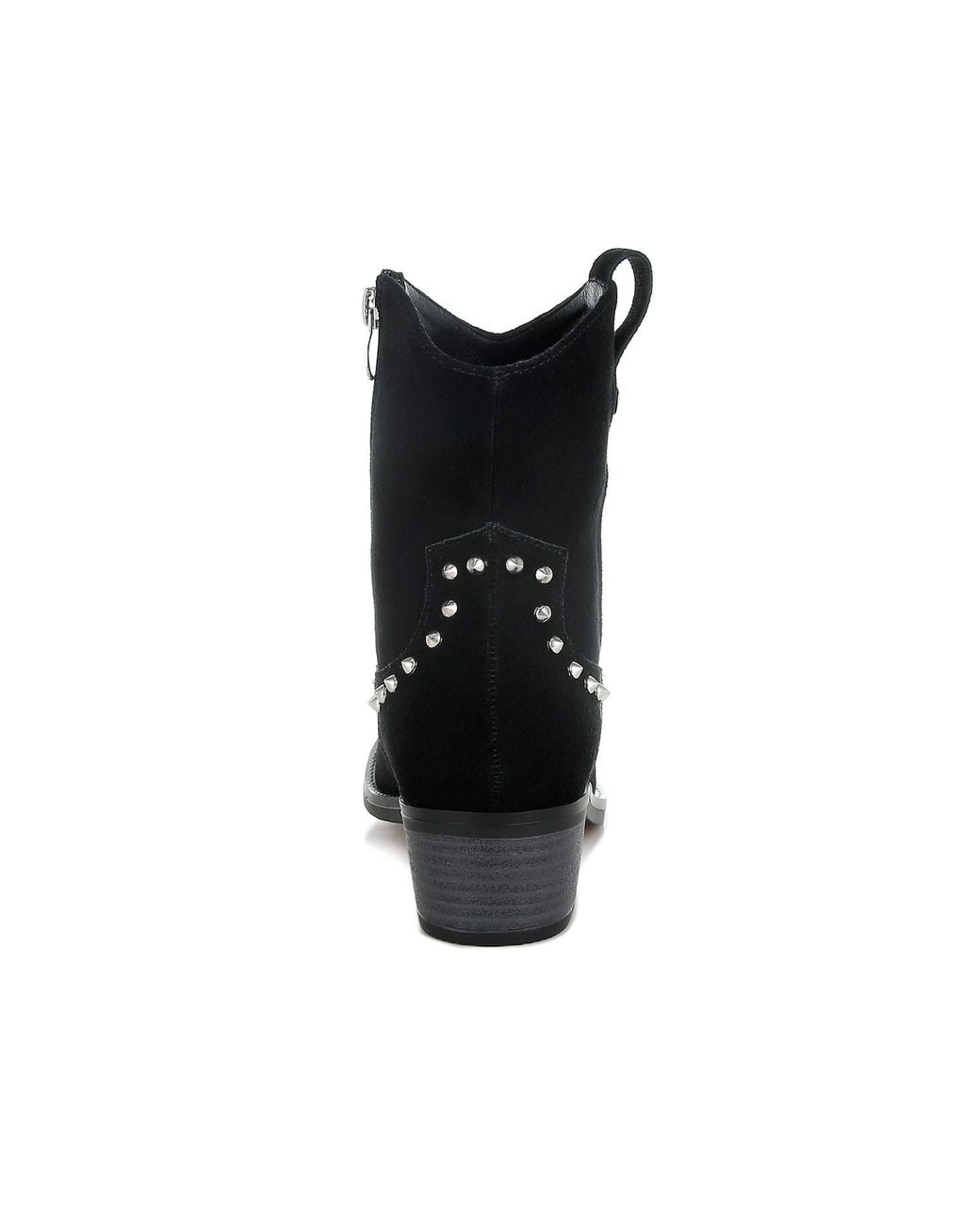 Rag & Co Black Hira Studs Embellished Cowboy Boots