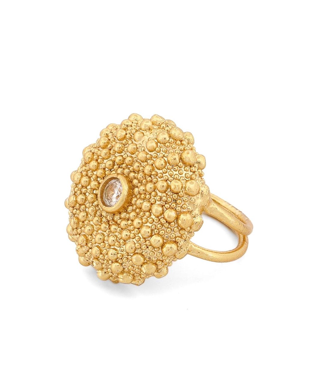 Ebru Jewelry Metallic Celestial Sunburst Adjustable Ring
