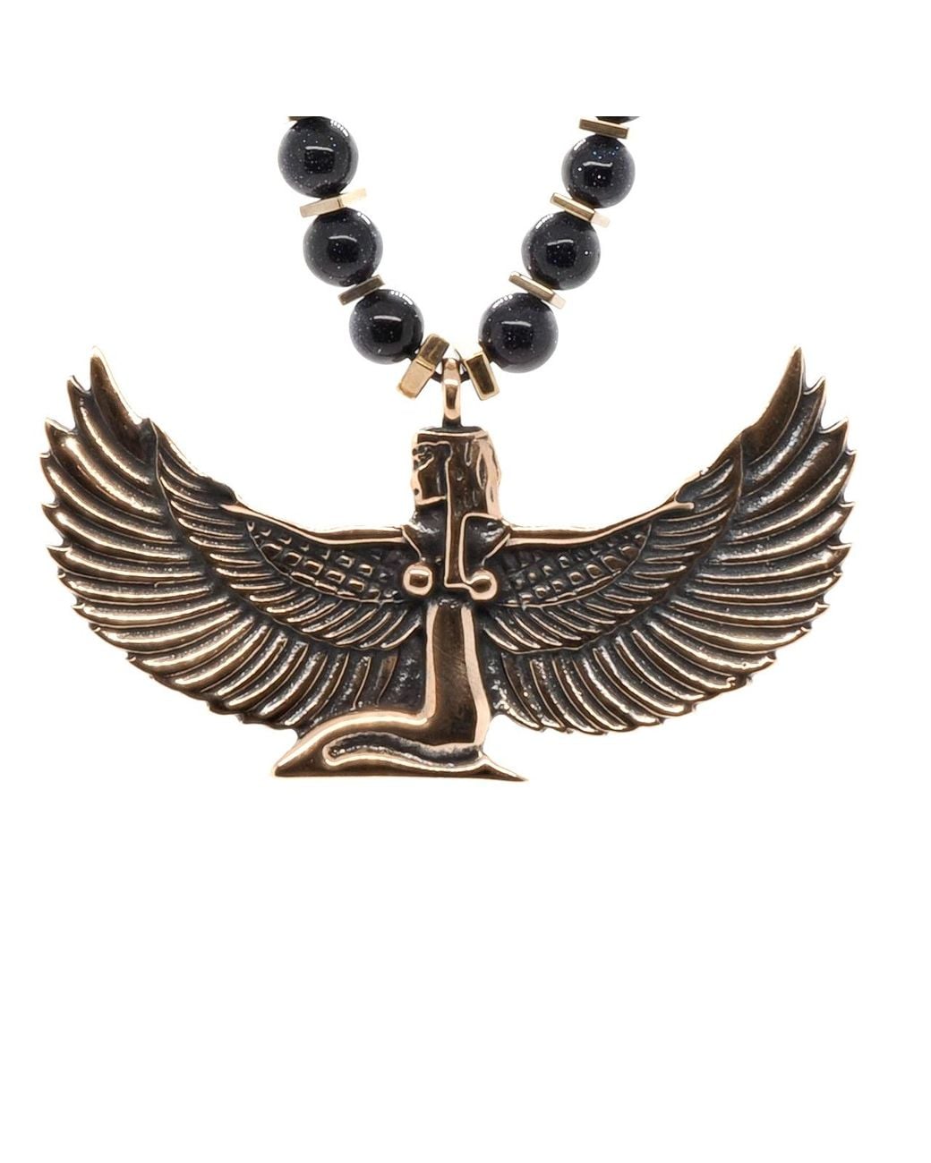 Ebru Jewelry Metallic Egyptian Goddess Isis Necklace