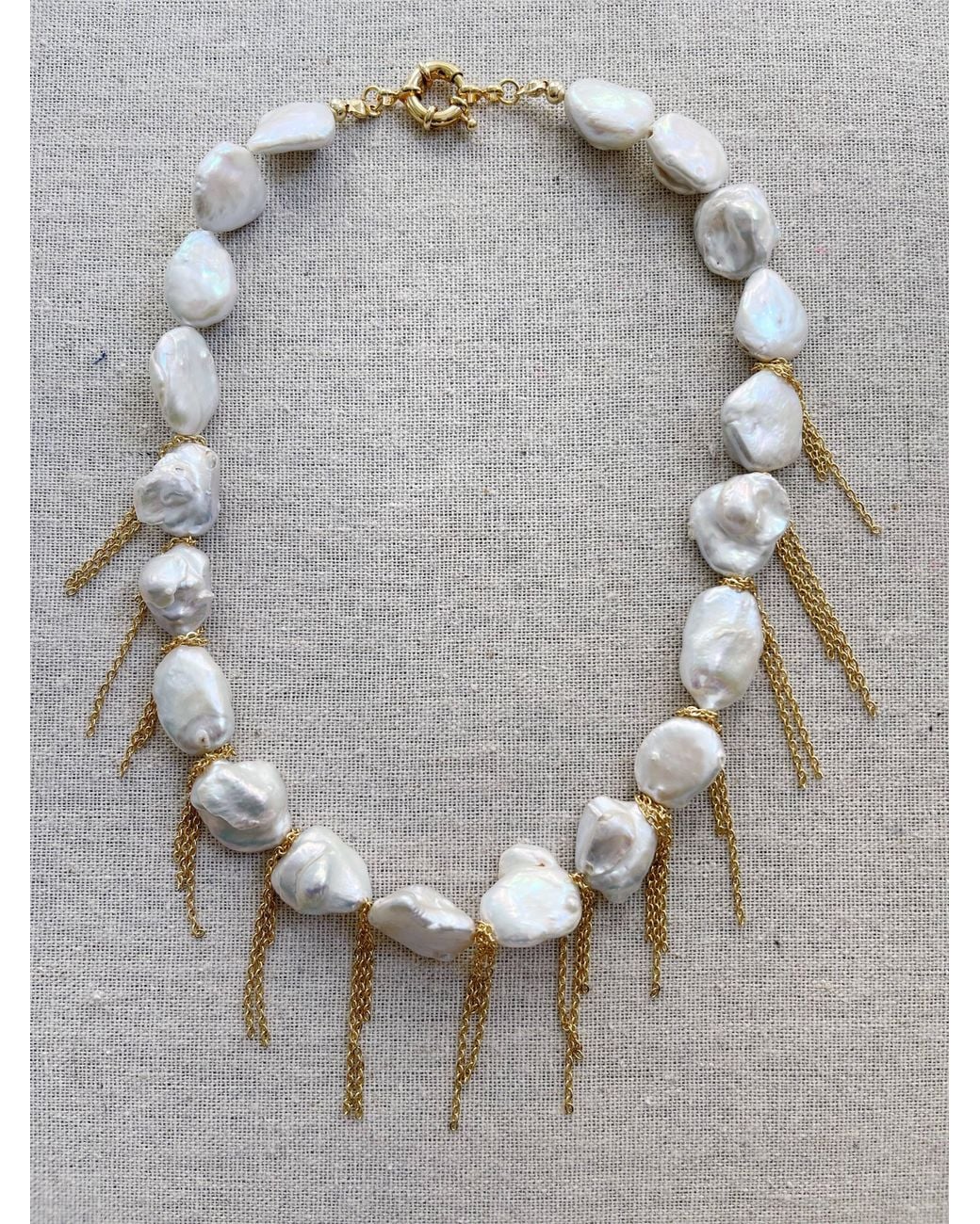 Carolina Benoit White Salt Water Heirloom – Naama Necklace