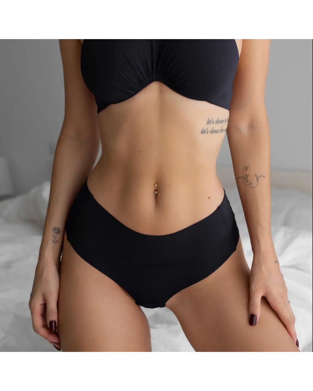 MONIQUE MORIN LINGERIE Black Core Low Rise Hipster