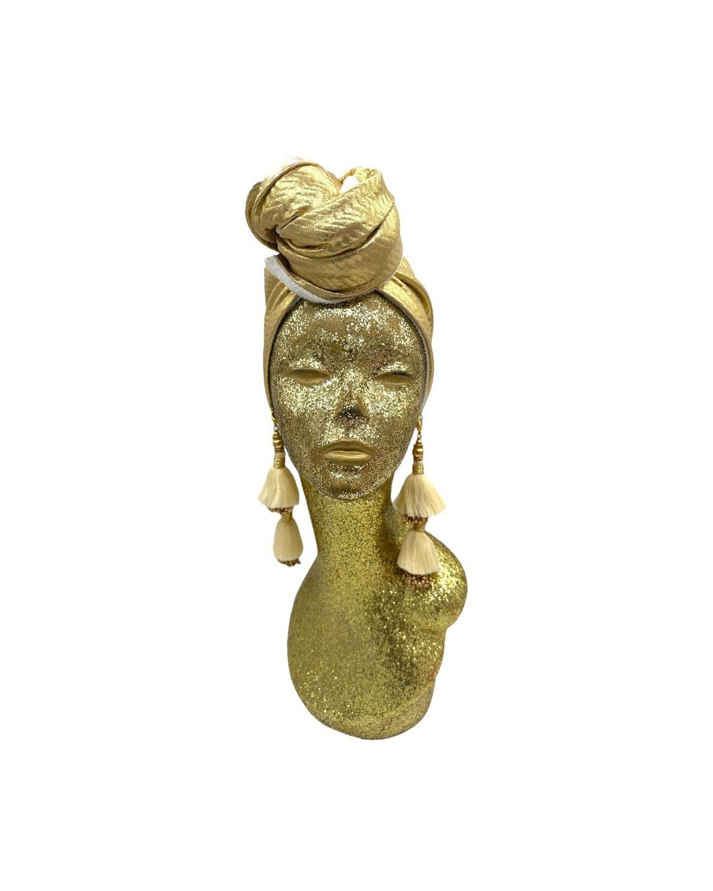 Julia Clancey Metallic Zia Golden & Ivory Terry Didi Dorado Turban