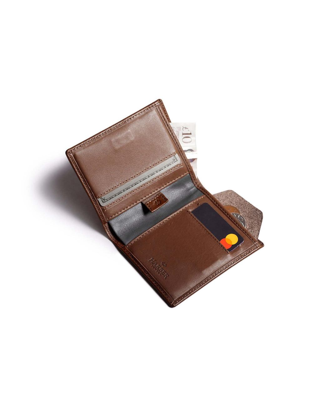 Harber London Black Leather Bifold Wallet With Rfid Protection for men