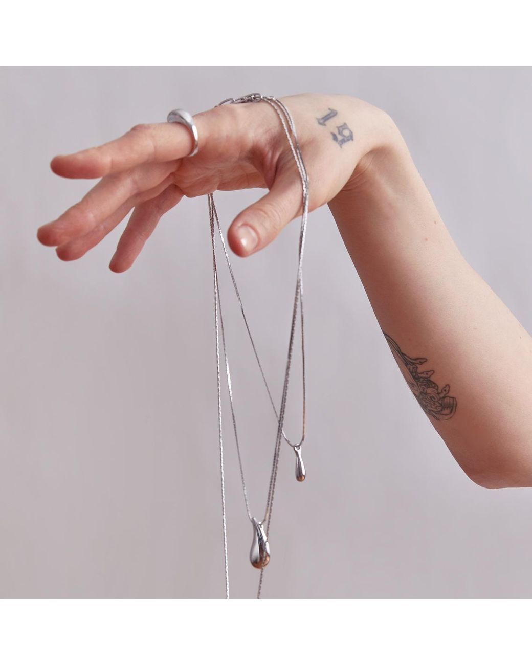 Biko Jewellery White Droplet Pendant
