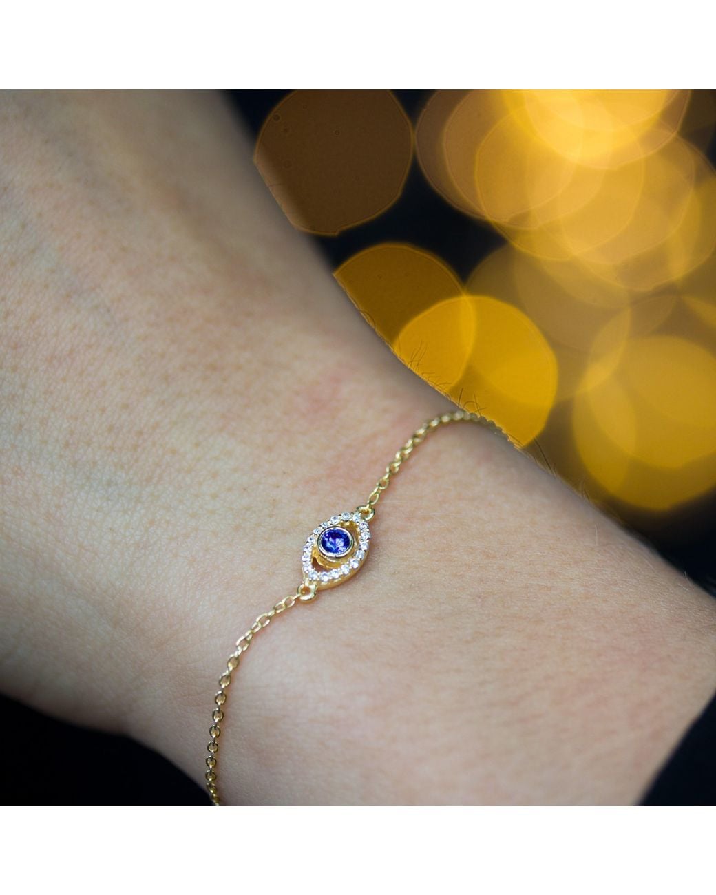 With Love Darling Metallic Sparkly Eye Bracelet