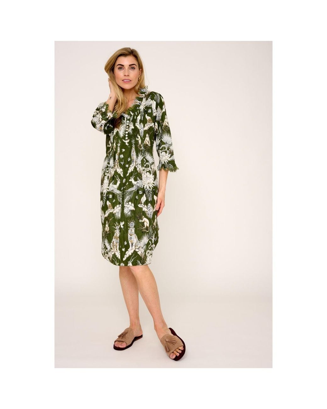 At Last Green Annabel Cotton Tunic
