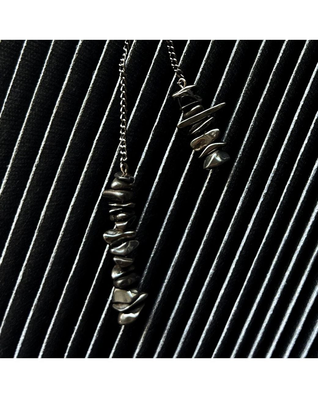 WAIWAI Black Hematite Mismatched Stud Earrings
