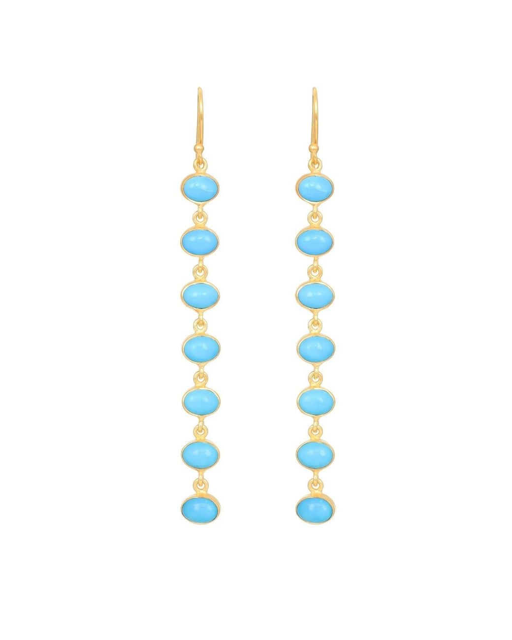 Opium Jewels Blue Seven Tier Oval Drops