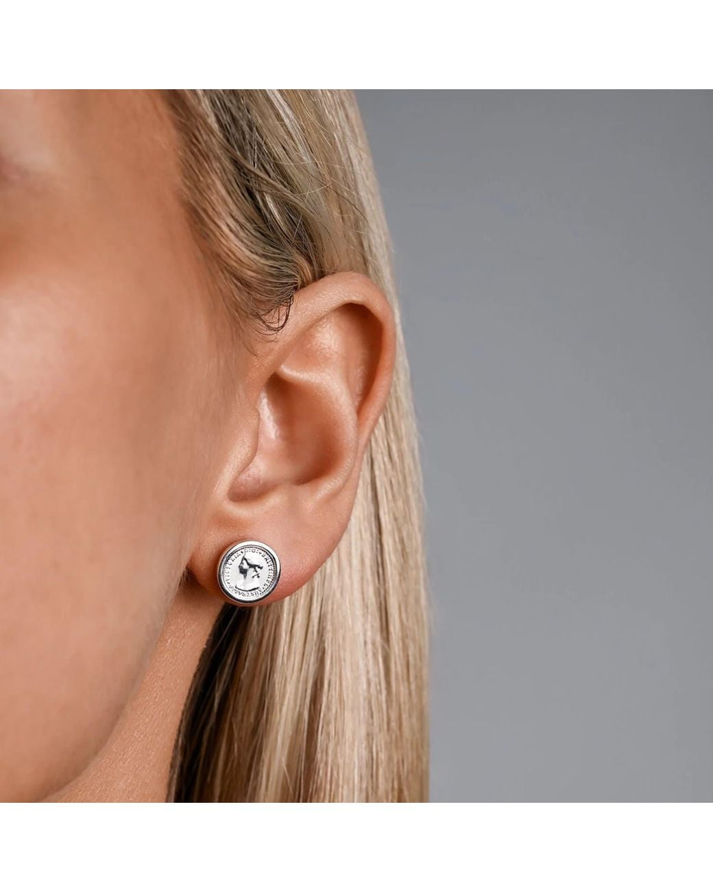 Von Treskow Metallic Micro Coin Studs