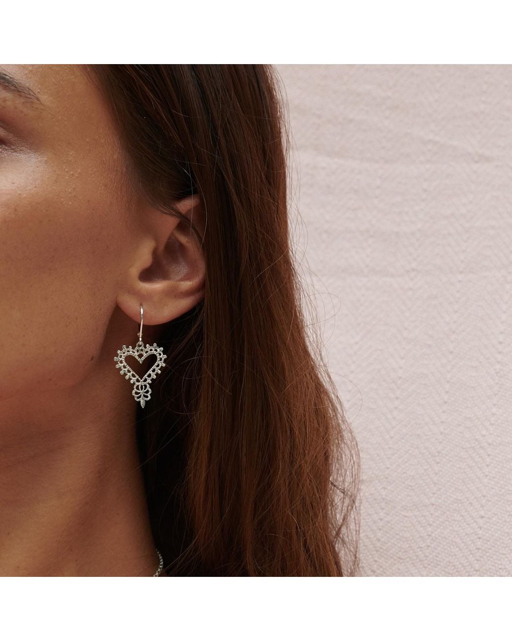Zoe & Morgan Metallic Heart Earrings