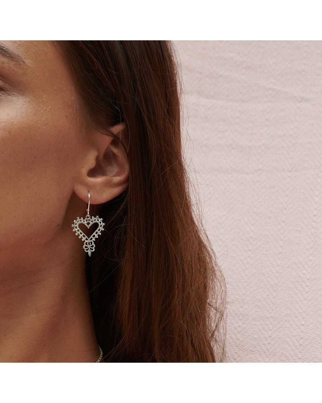 Zoe & Morgan Metallic Heart Earrings