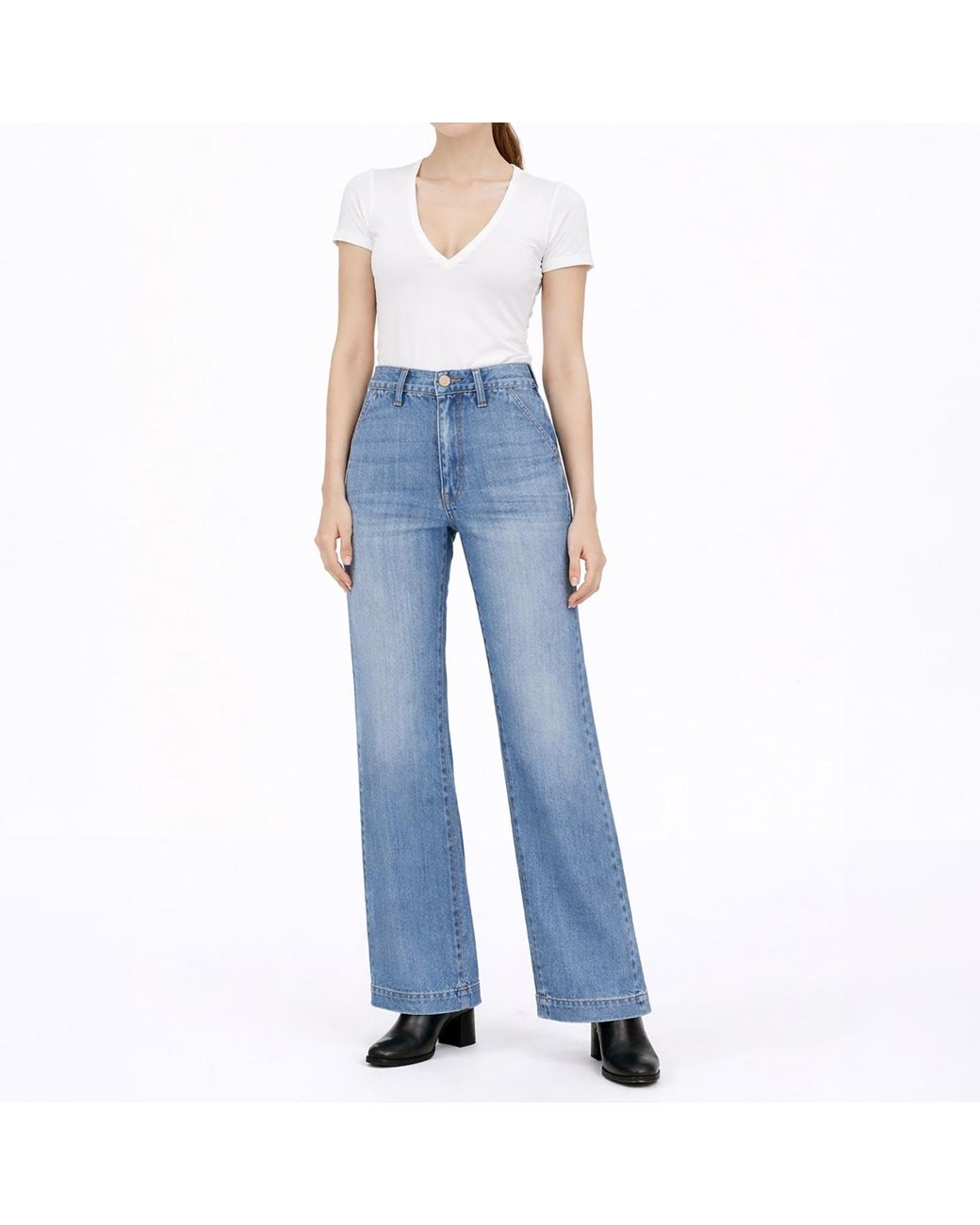 NOEND Blue Quinn Wide Leg Trouser
