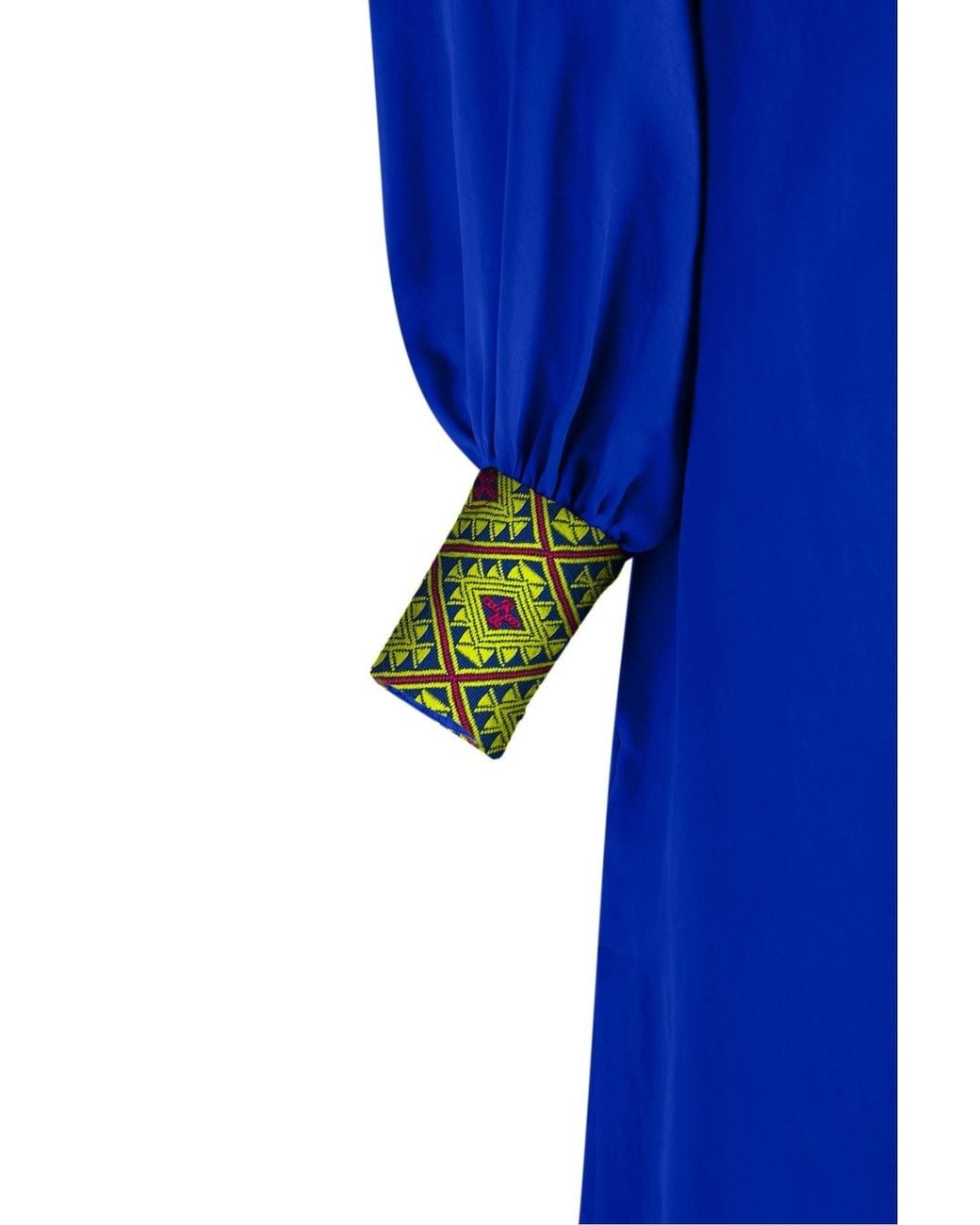Yomisma Blue She's A Royal Chiapas Embroidered Kaftan — Artisanal Handcrafted Resort Dress