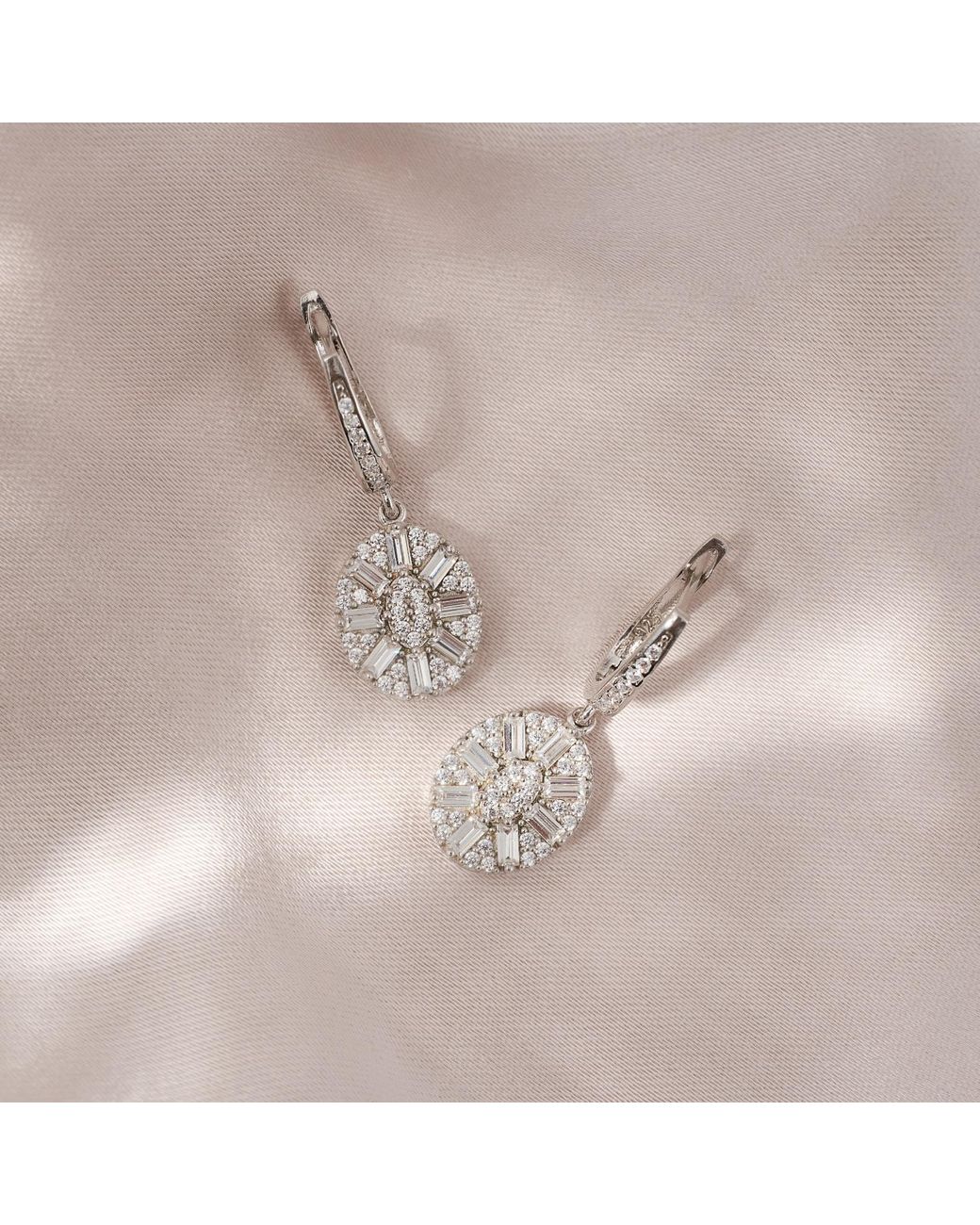 Ballinger Jewellery Metallic Uptown Oval Drop Earrings