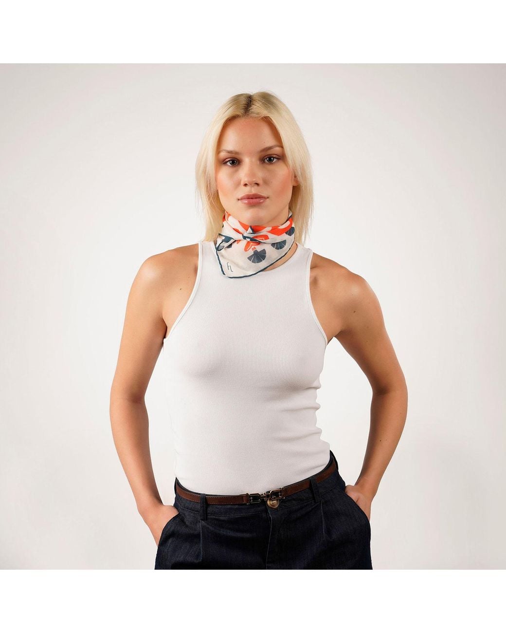 Folie Living Red Apple Of My Eye Cotton Scarf Small