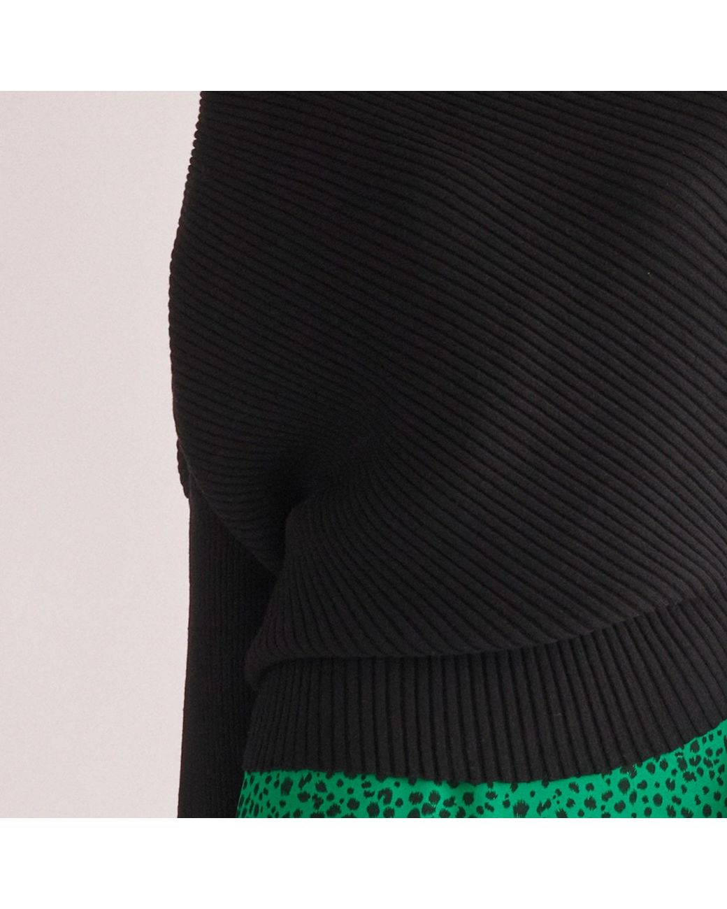 Paisie Black Draped Knitted Jumper