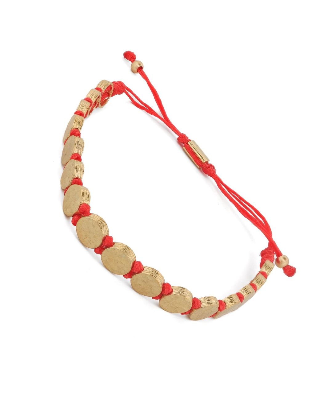 Ebru Jewelry Red Strength & Luck Adjustable Bracelet for men