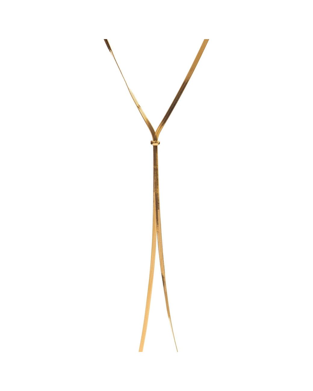 Ebru Jewelry Golden Glide Adjustable Necklace in Metallic | Lyst UK