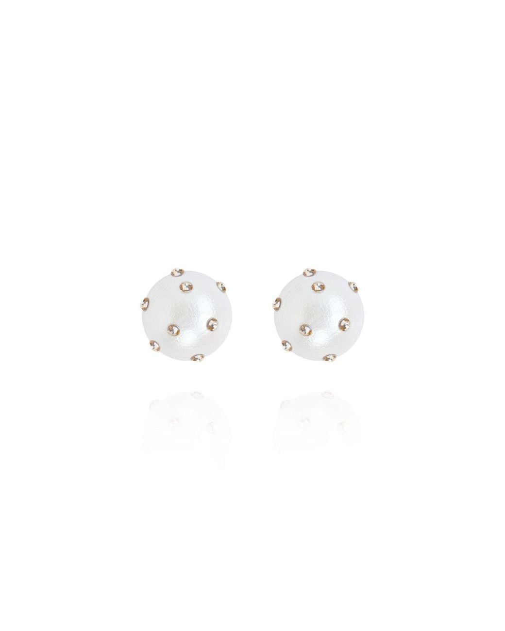 Saule Label White Gaia Jet Petite Earrings