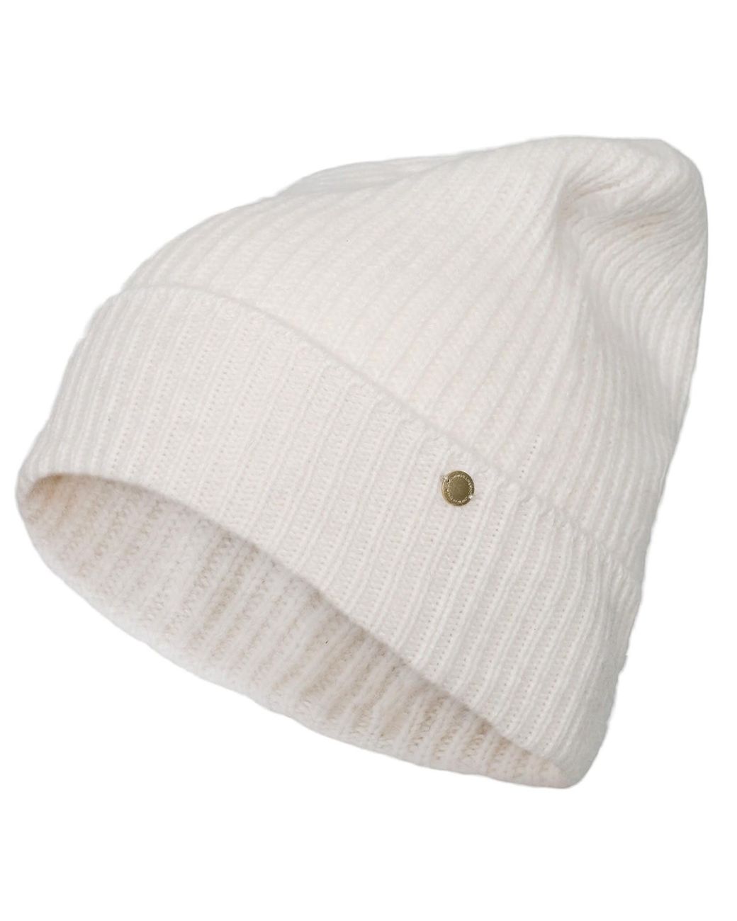 tirillm White Holly Rib Knitted Cashmere Hat