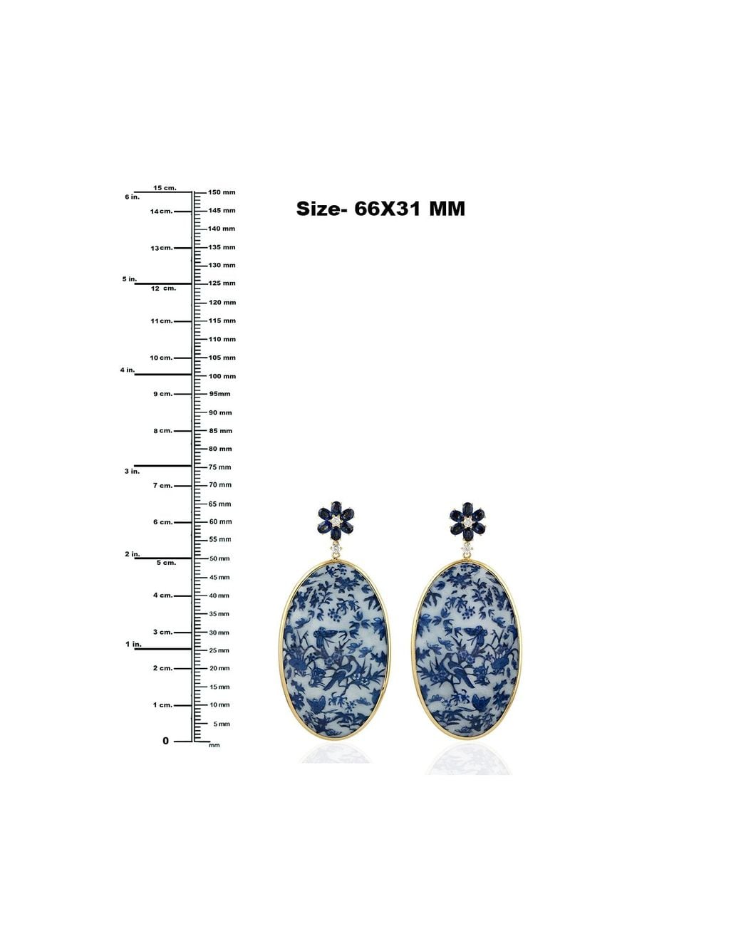 Artisan Blue 18K Sapphire, Diamond And Bakelite Drop Earrings