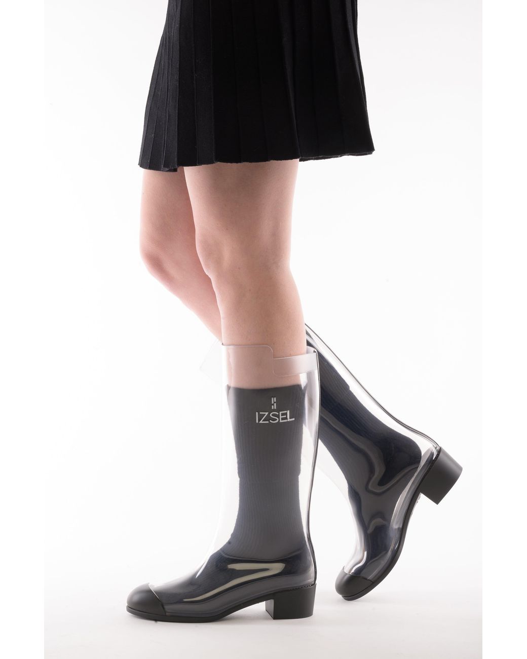 Izsel White Cristallo Rain Boot