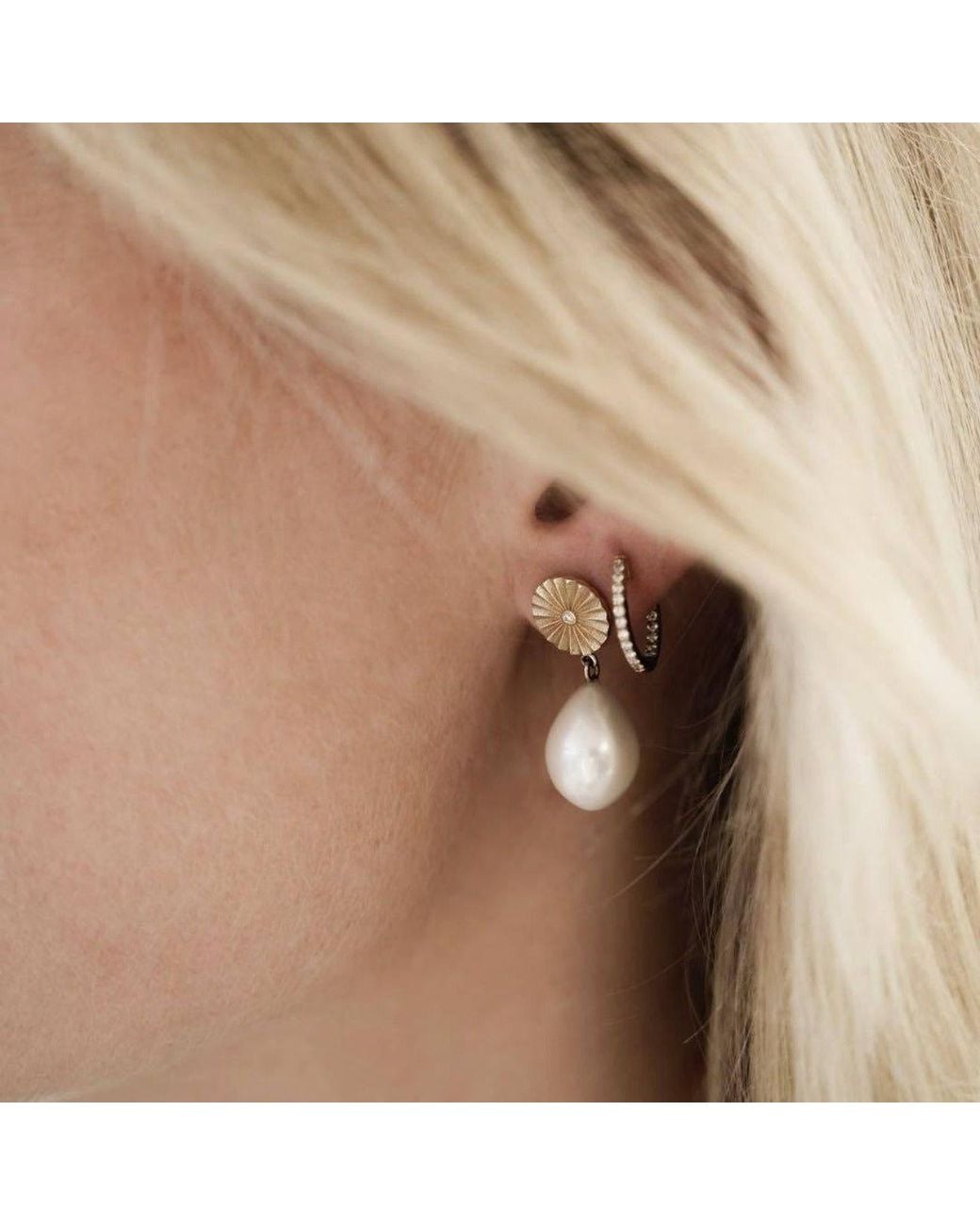 With Love Darling Metallic Sparkly Hoops