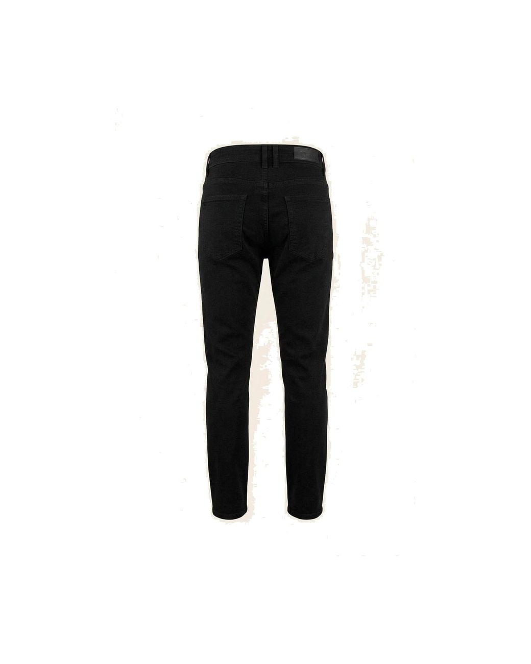 Ron Tomson Black Tapered Stretch Jeans for men