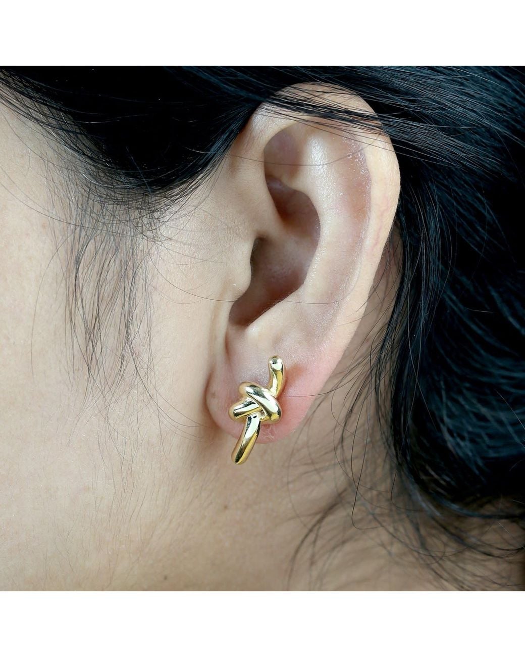 Artisan Metallic 14K Knot Stud Earrings