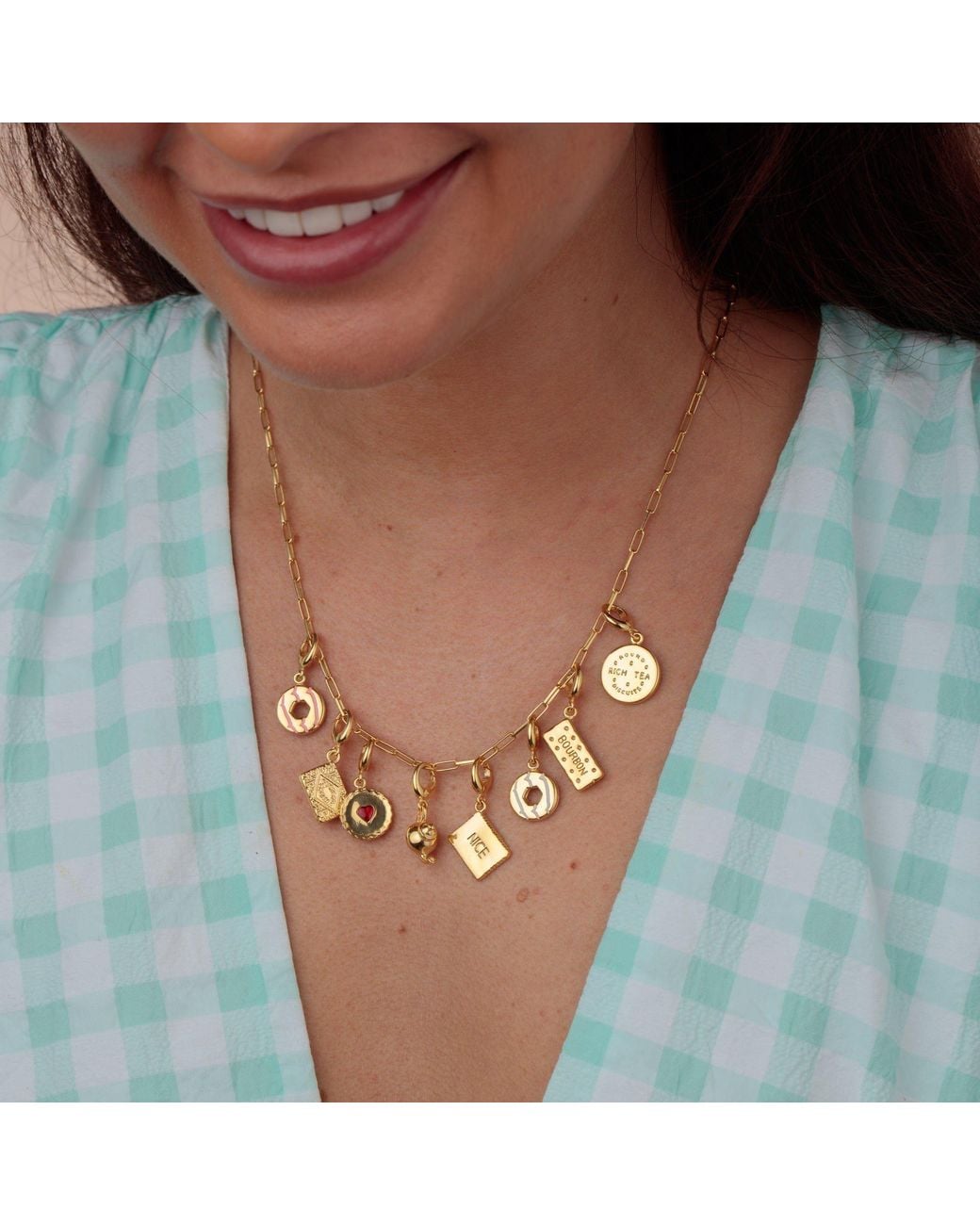 Lily Charmed Metallic Custard Cream Biscuit Charm