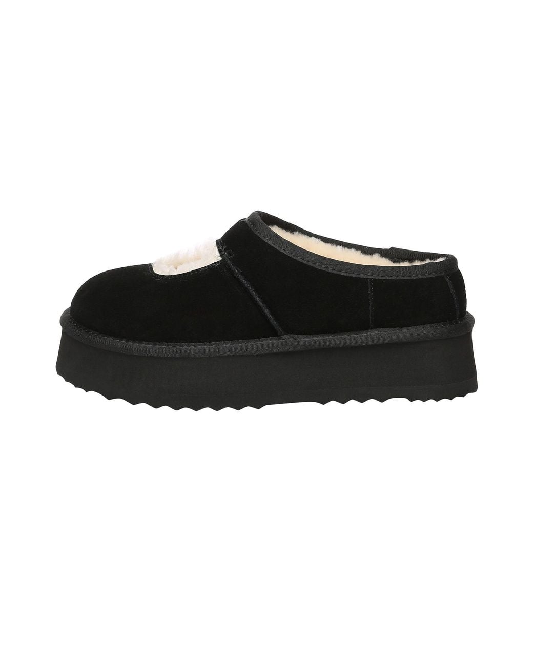EverAu Australia Black Plumed Ankle Platform Slippers