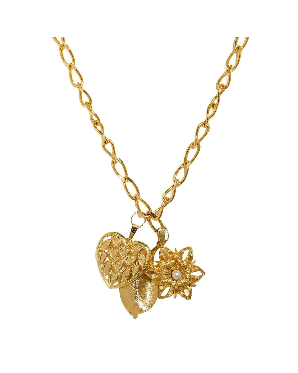 Caramel Vintage Jewellery Metallic Vintage Plated Maisy Necklace