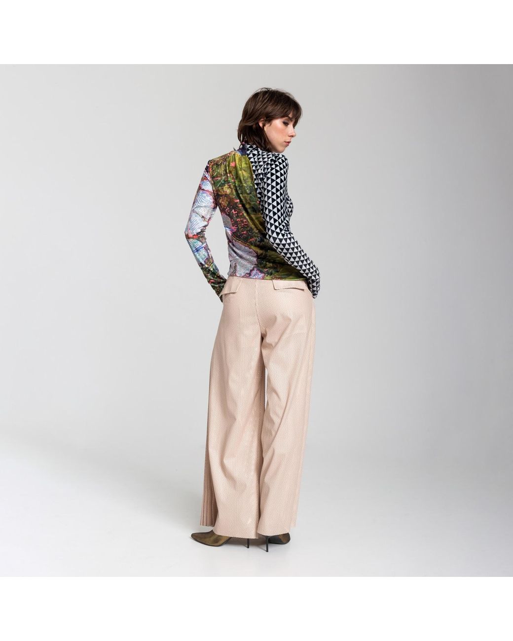 ARTISTA Black Spirit Printed Velvet Top