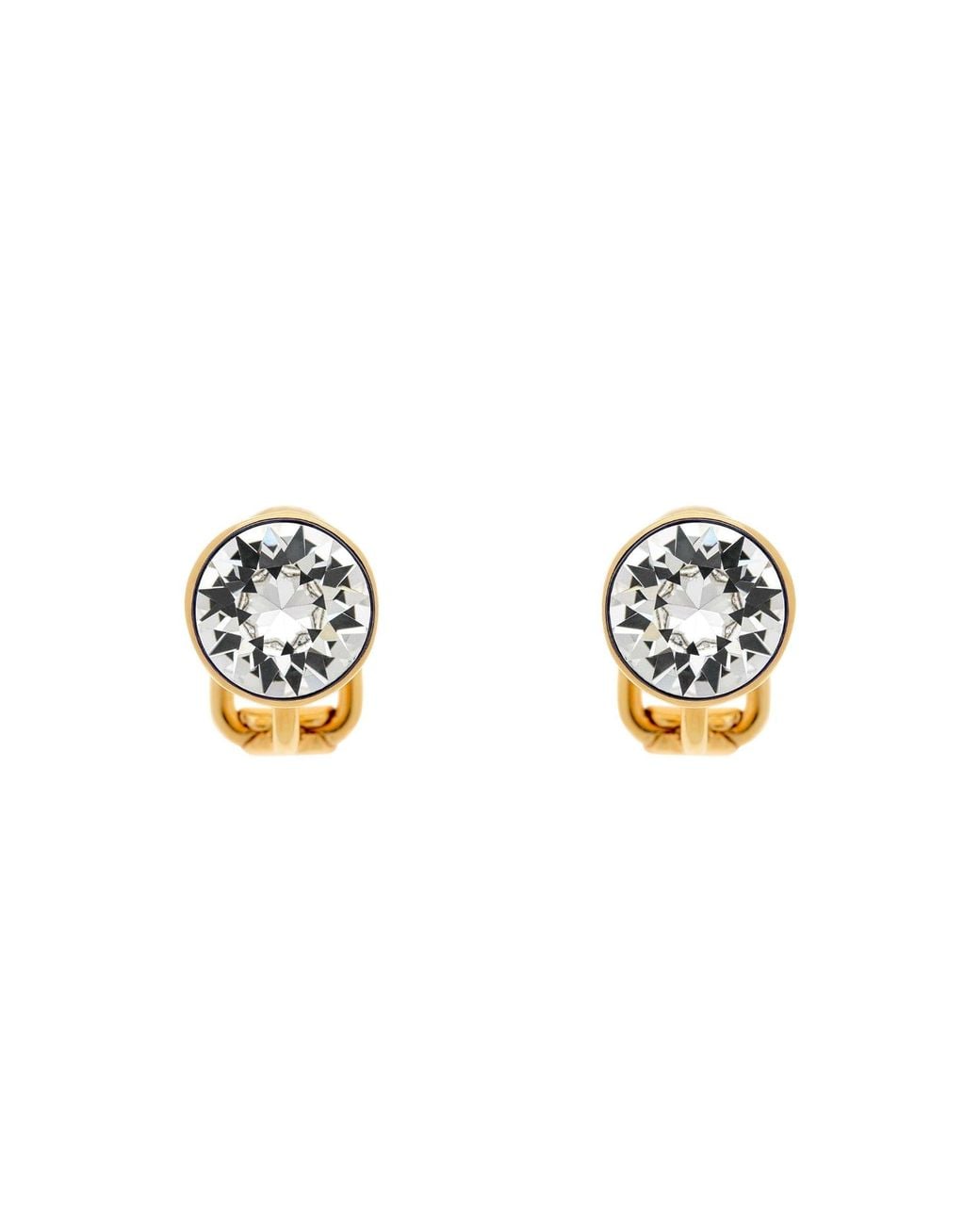 Emma Holland Jewellery Metallic Crystal Stud Clip Earrings