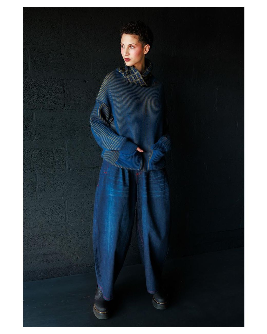 Mabli Blue Ffyn Pullover