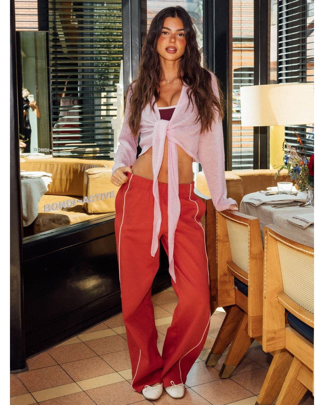 Bondi Active Red Forma Wide Leg Pant