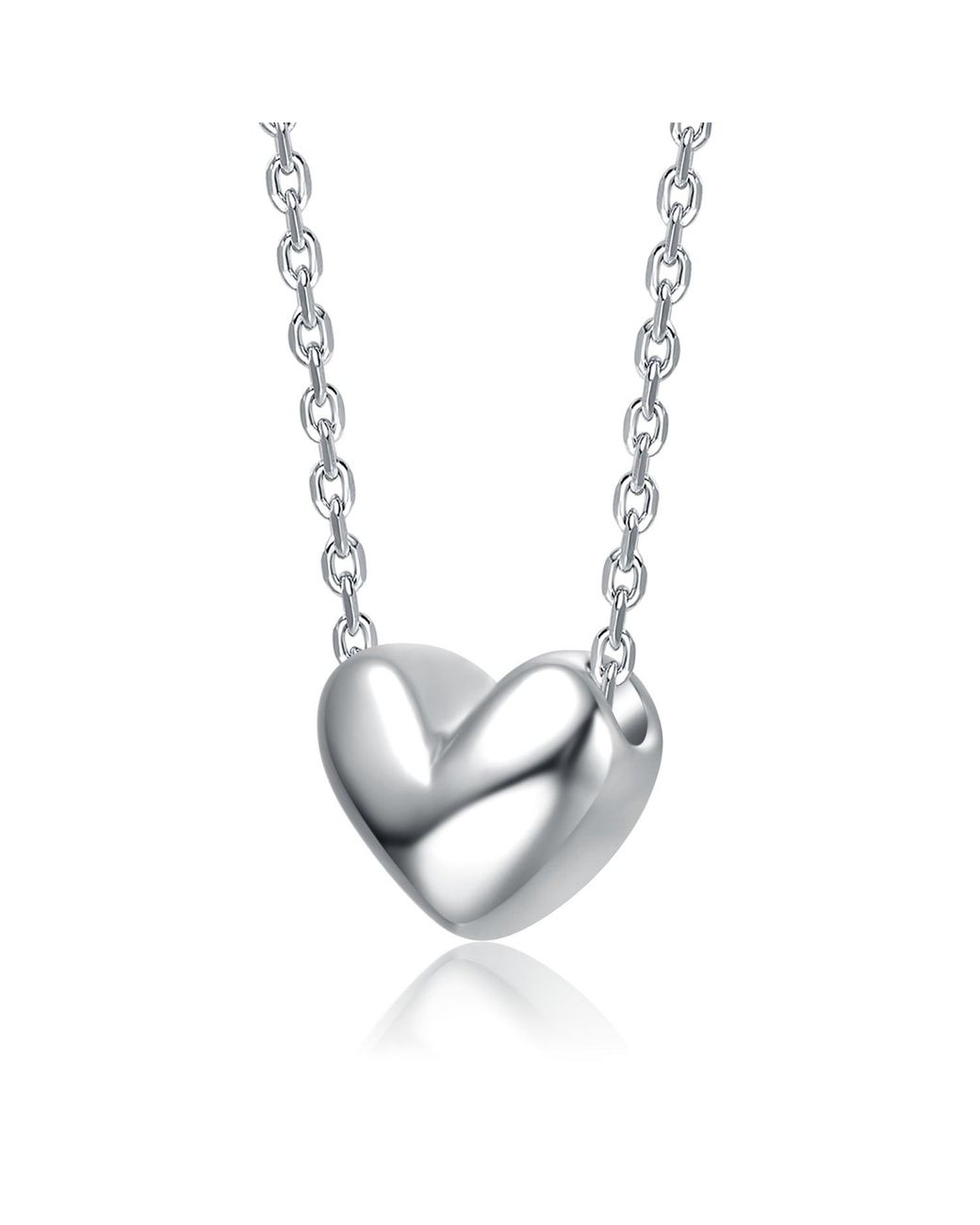 Genevive Jewelry Metallic Rachel Glauber Teens Plated Minimalist Heart Pendant Necklace