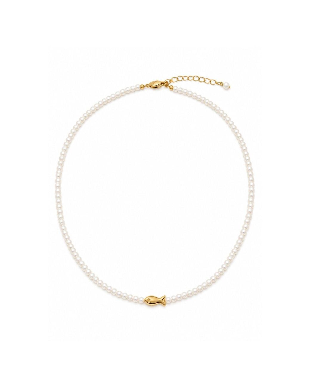 Lalinde White Golden Flow Necklace