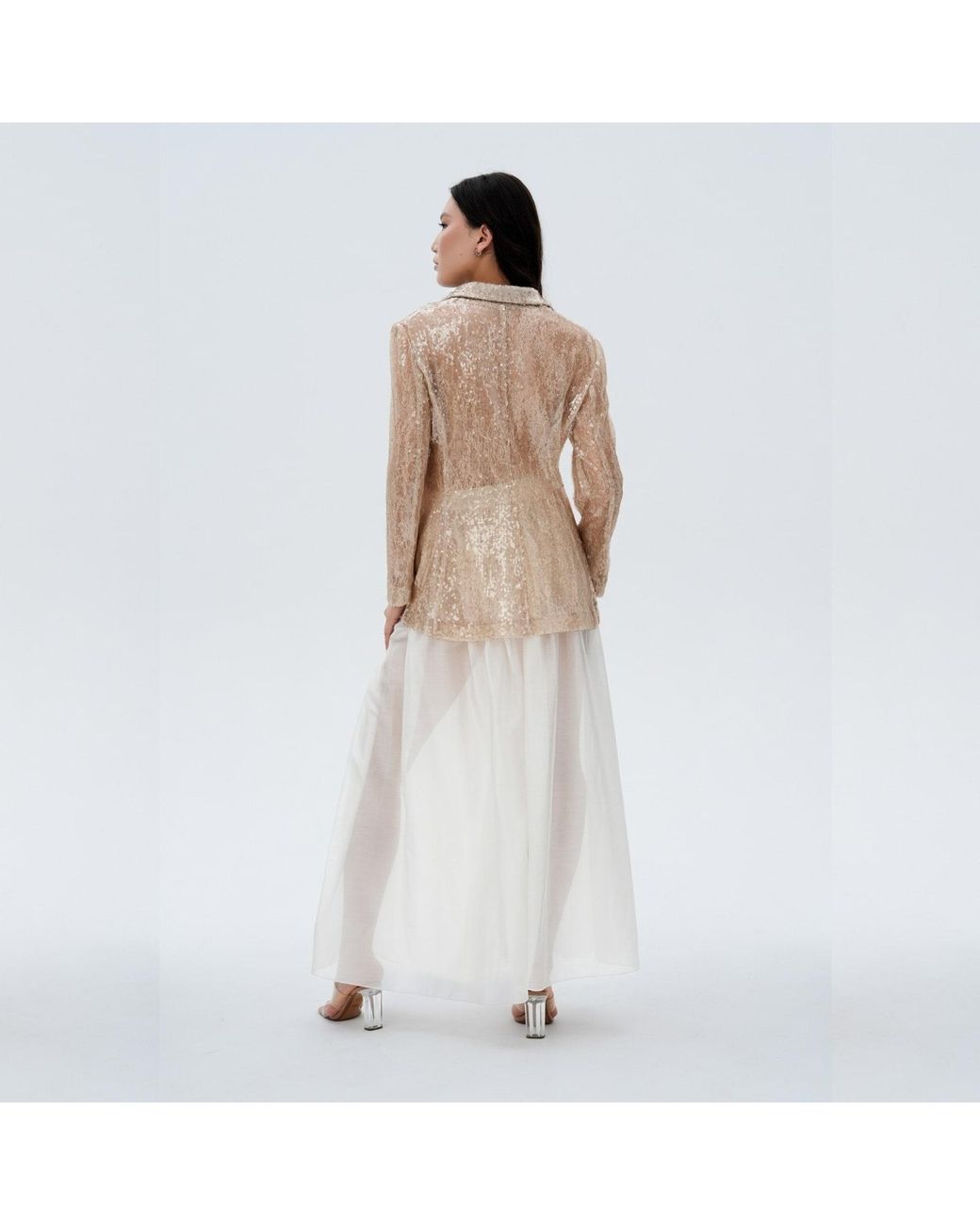 Elsava Natural Sequin Jacket