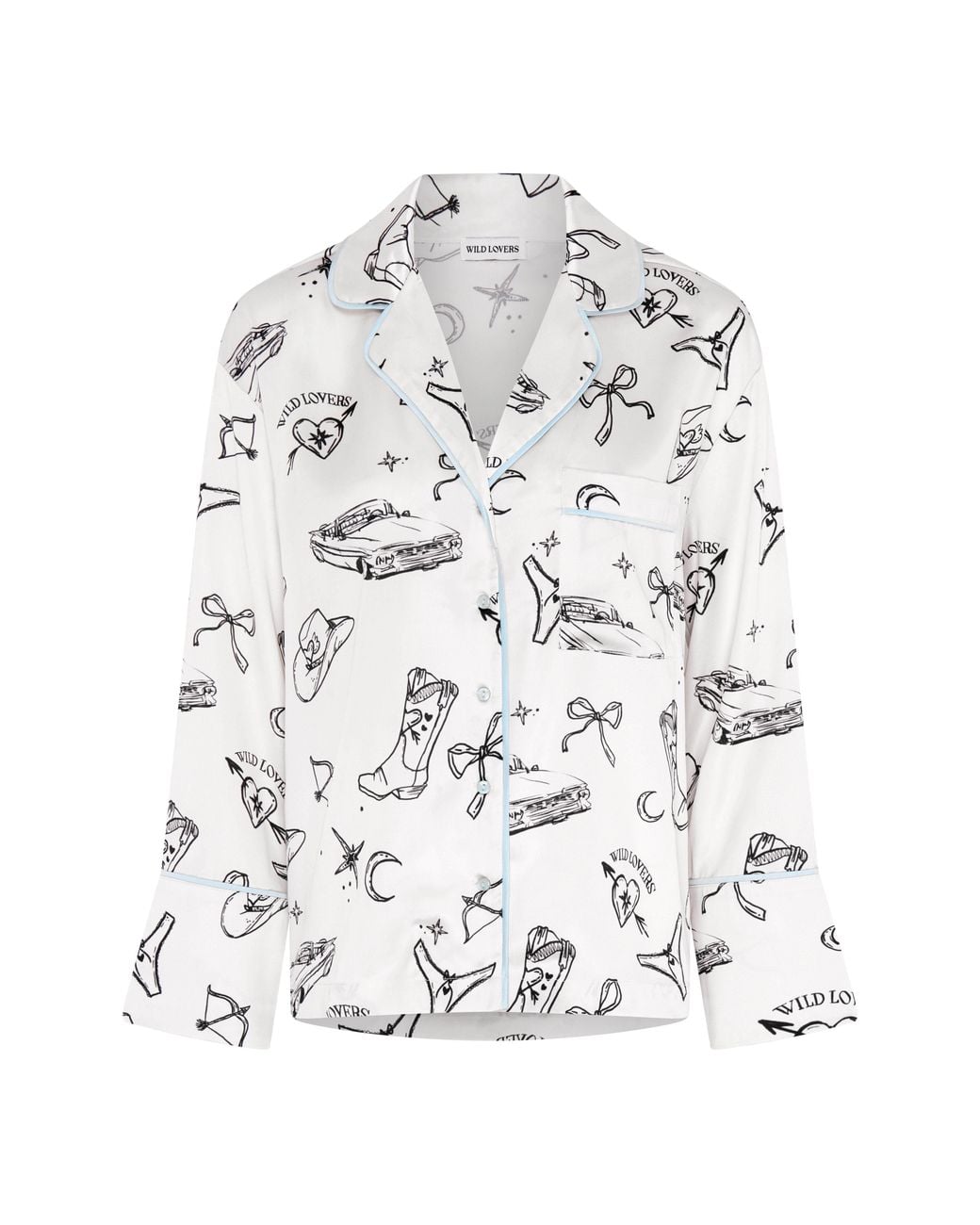 Wild Lovers White Tia Pyjama Shirt