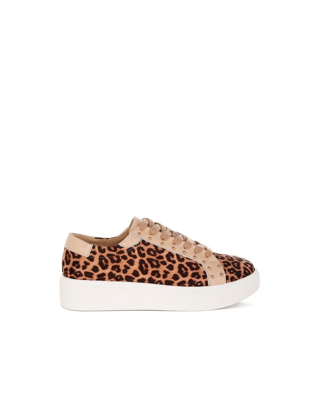 Rag & Co Brown Flippin Studded Leopard Print Chunky Sneakers