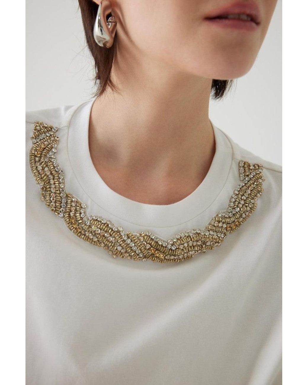 Exquise White Neutrals Abbie Tshirt – Ecru