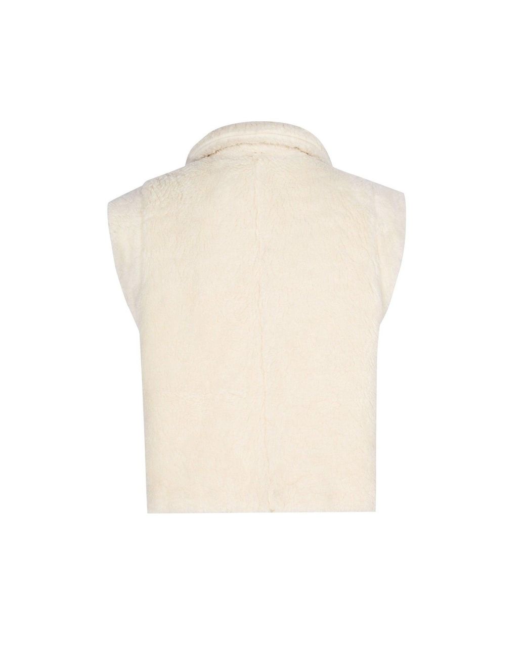 No'design White Neutrals Oversize Teddy Vest